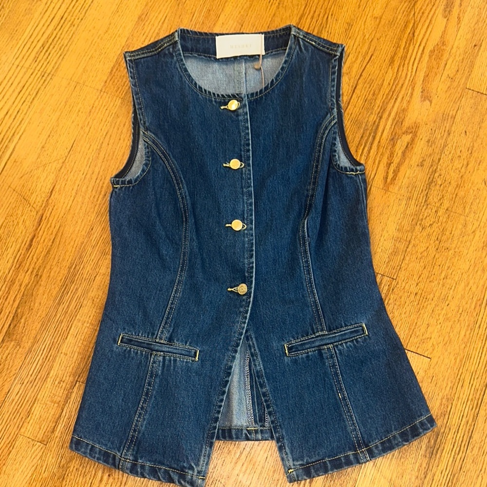 Meshki Blue Denim Button Down Shirt